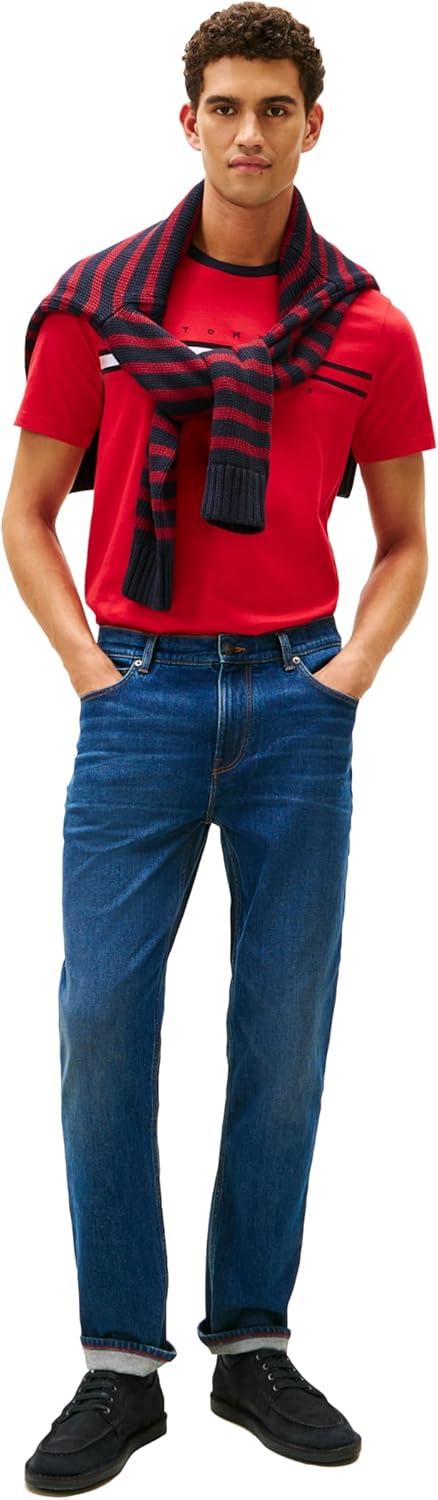 imageTommy Hilfiger Mens Short Sleeve Tino TShirtApple Red