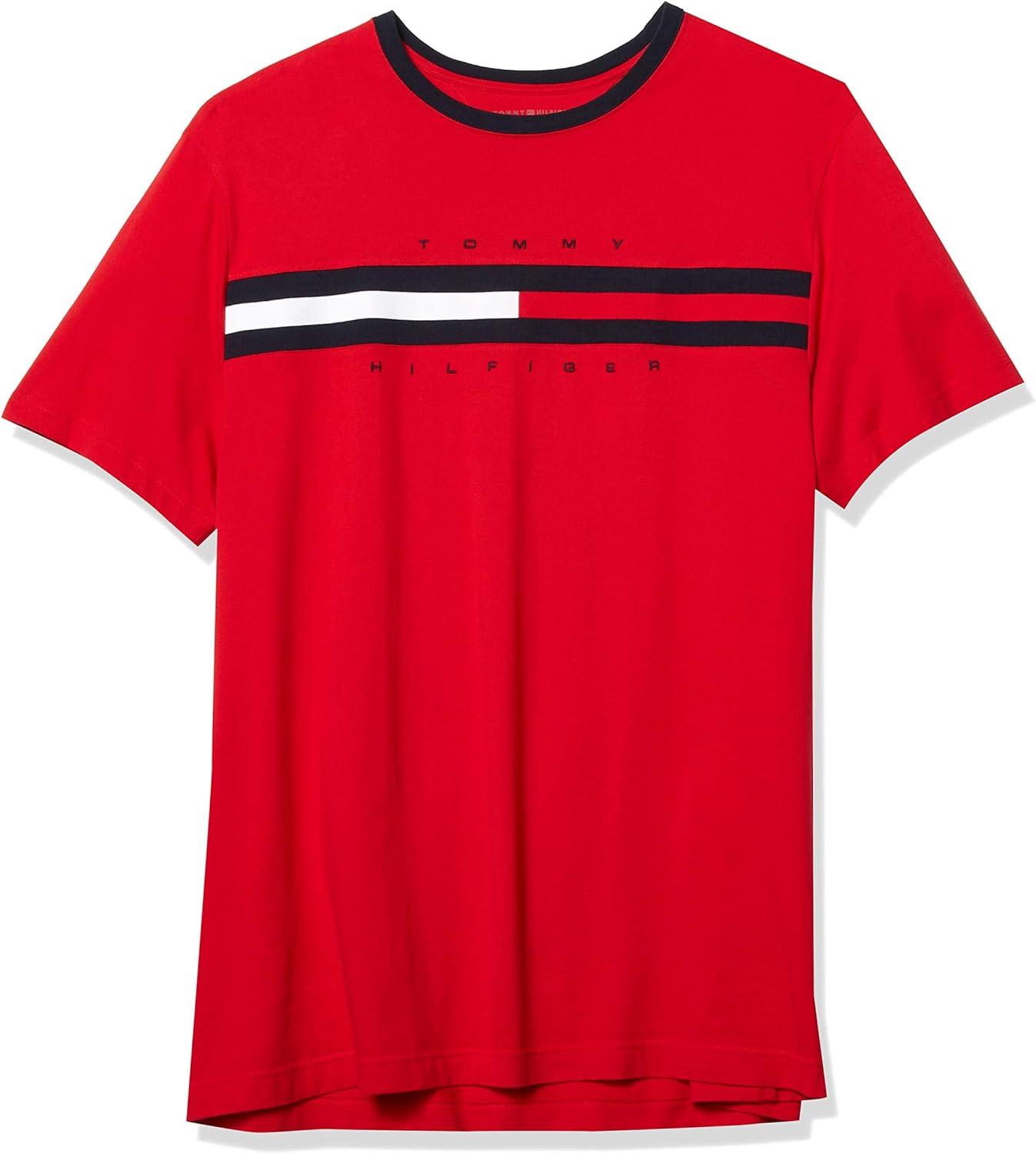 imageTommy Hilfiger Mens Short Sleeve Tino TShirtApple Red