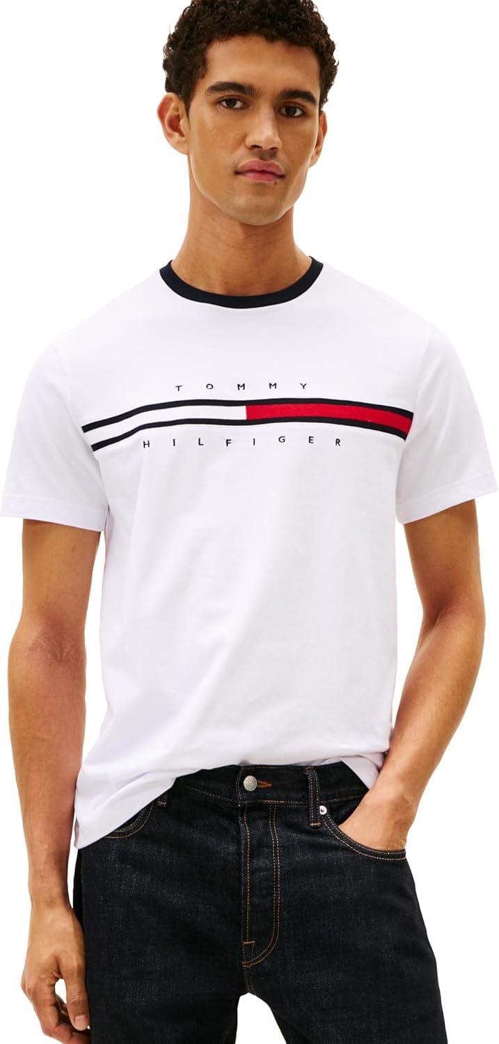 imageTommy Hilfiger Mens Short Sleeve Tino TShirtBright White