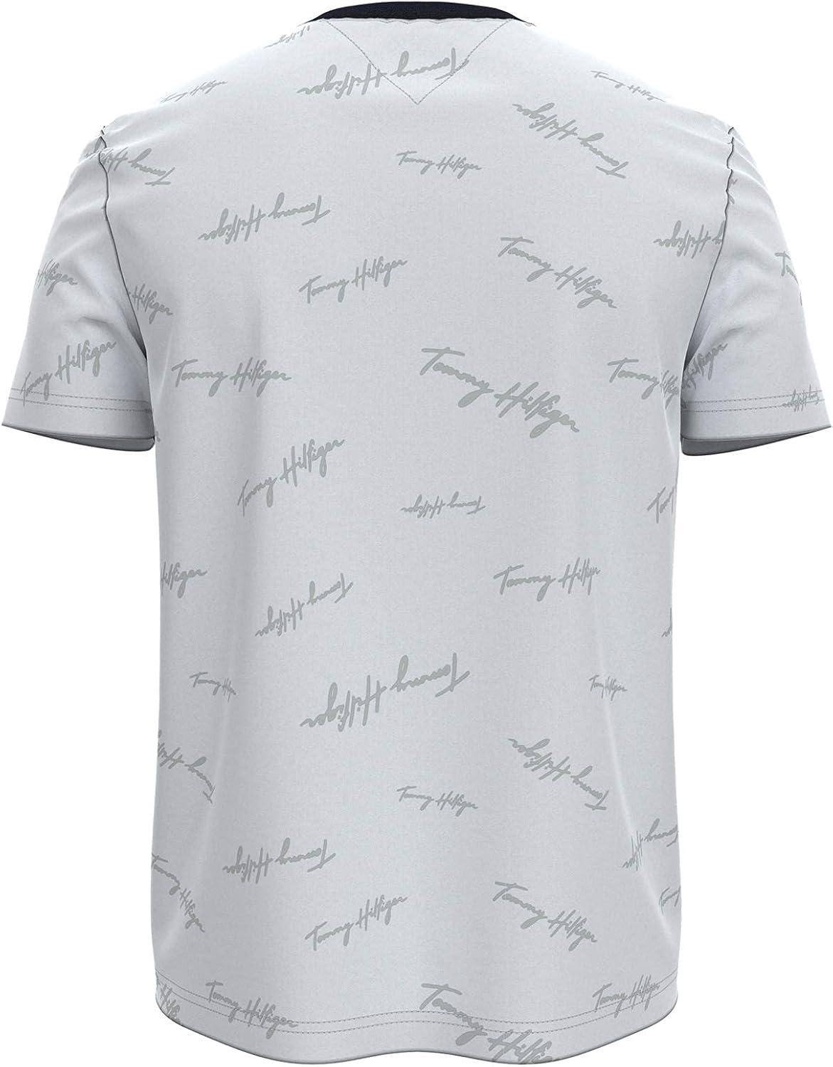 imageTommy Hilfiger Mens Short Sleeve Tino TShirtBright White Print