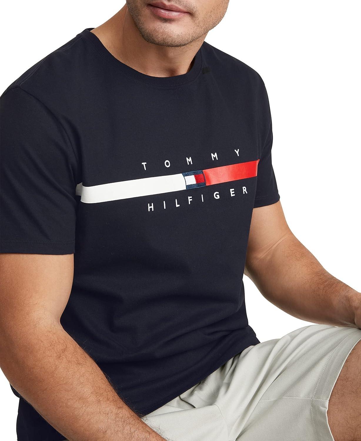 imageTommy Hilfiger Mens Short Sleeve Tino TShirtClassic Navy