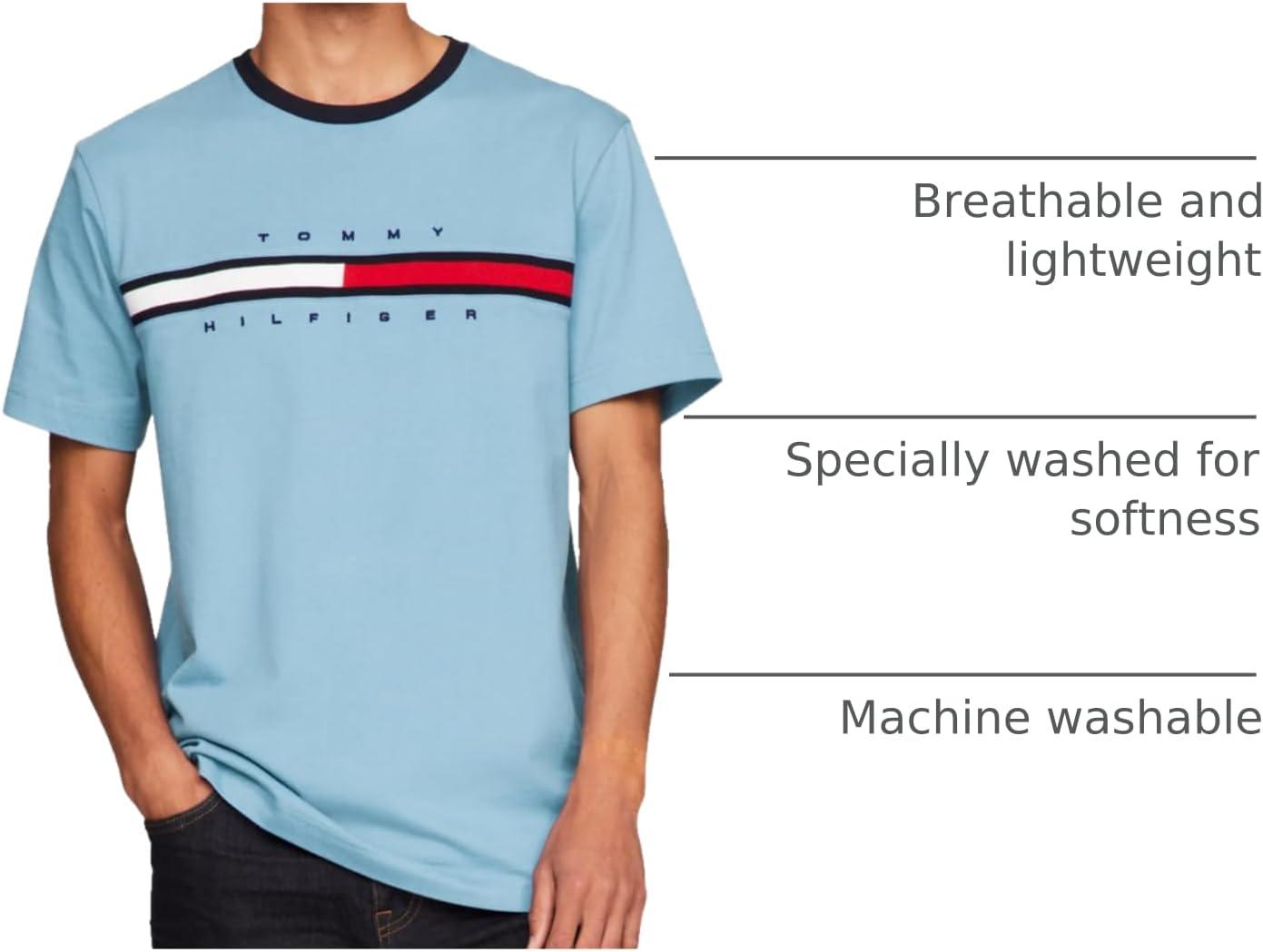 imageTommy Hilfiger Mens Short Sleeve Tino TShirtCorydalis Blue