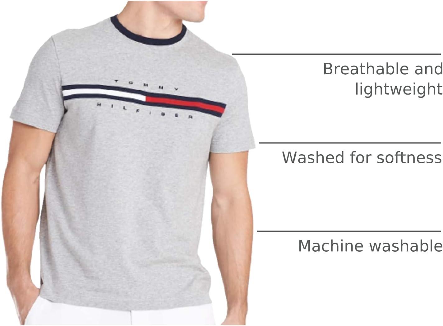 imageTommy Hilfiger Mens Short Sleeve Tino TShirtGrey Heather