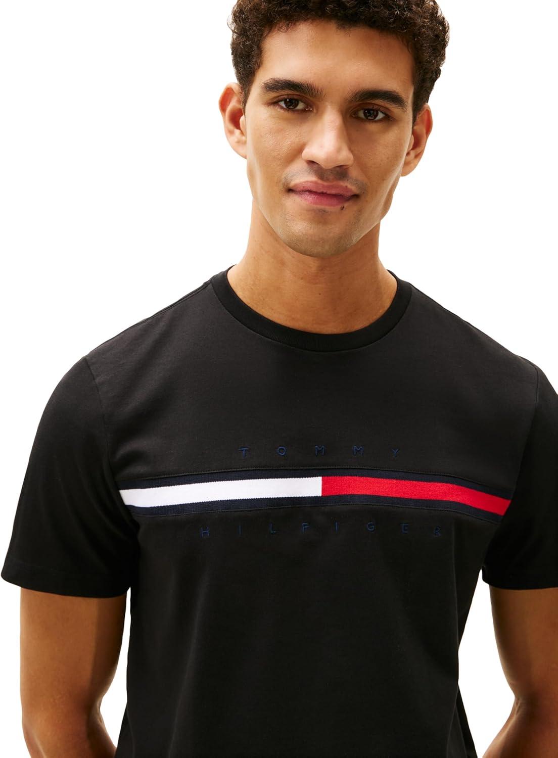 imageTommy Hilfiger Mens Short Sleeve Tino TShirtJet Black