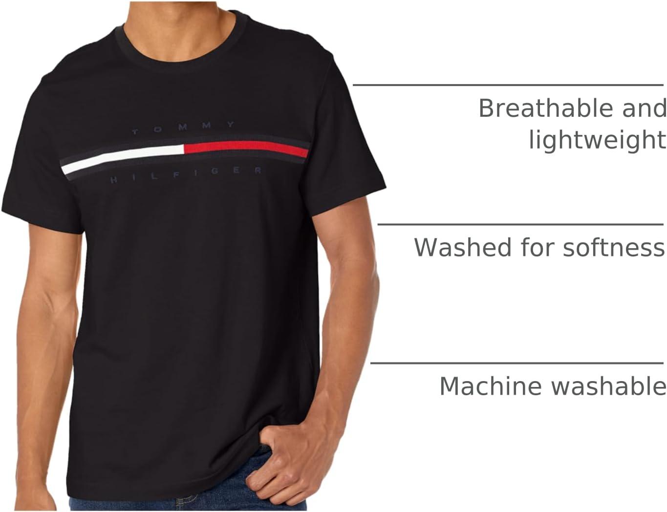 imageTommy Hilfiger Mens Short Sleeve Tino TShirtJet Black