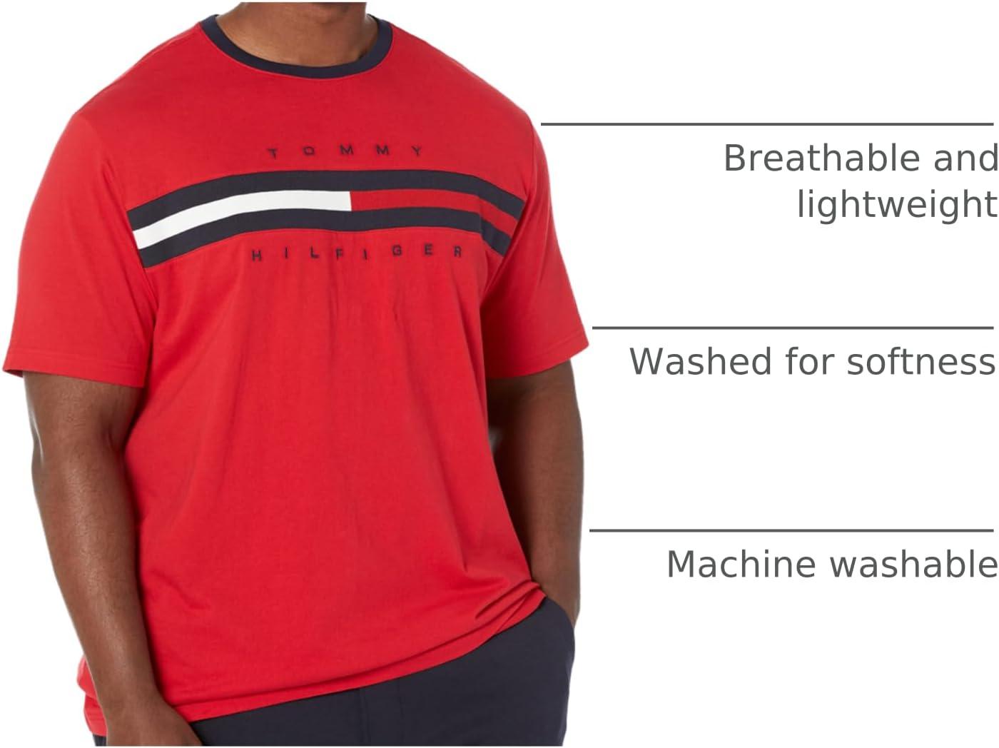 imageTommy Hilfiger Mens Short Sleeve Tino TShirtPrimary Red