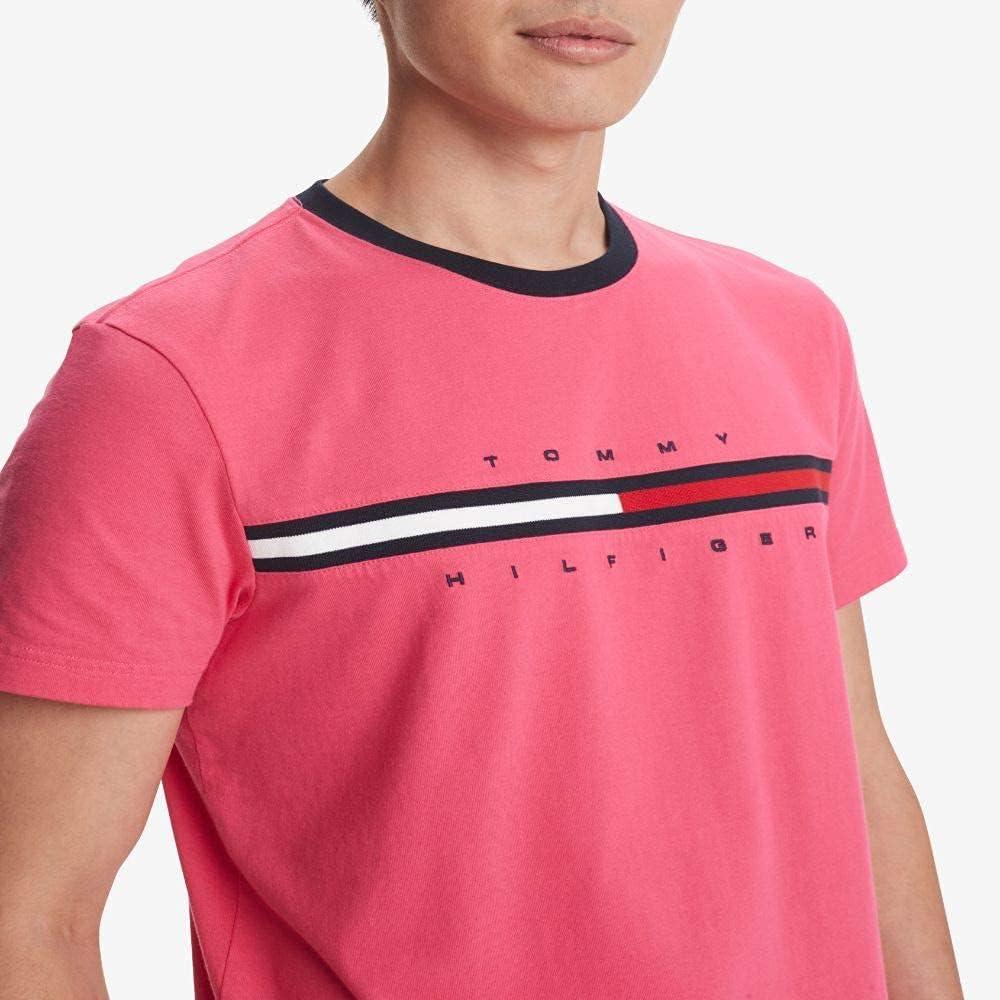 imageTommy Hilfiger Mens Short Sleeve Tino TShirtRaspberry Rose