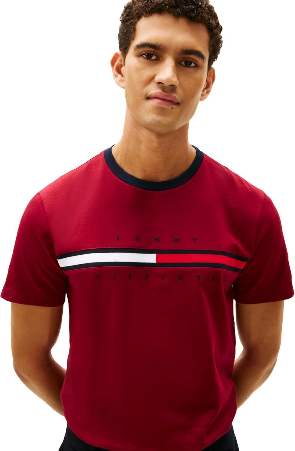 imageTommy Hilfiger Mens Short Sleeve Tino TShirtRouge