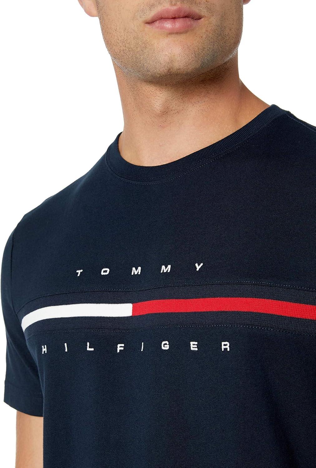imageTommy Hilfiger Mens Short Sleeve Tino TShirtSky Captain
