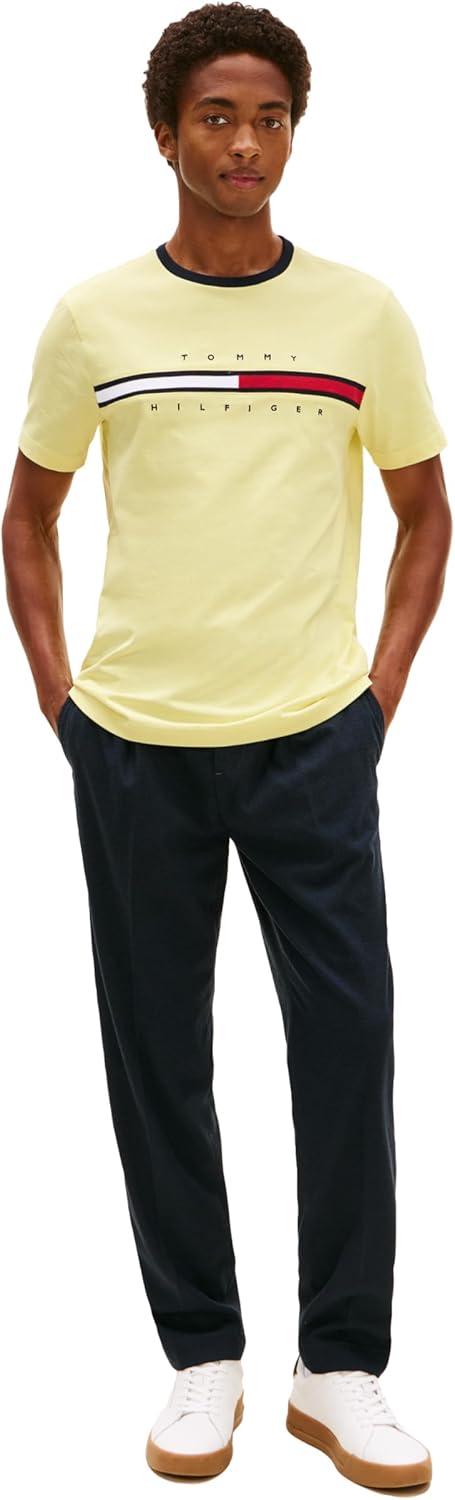 imageTommy Hilfiger Mens Short Sleeve Tino TShirtWax Yellow
