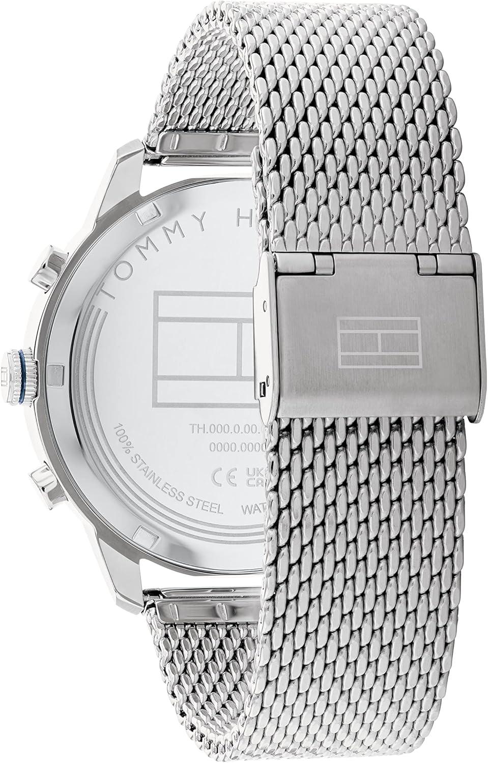 imageTommy Hilfiger Mens Stainless Steel Quartz Watches Redefining StyleBlue Mesh