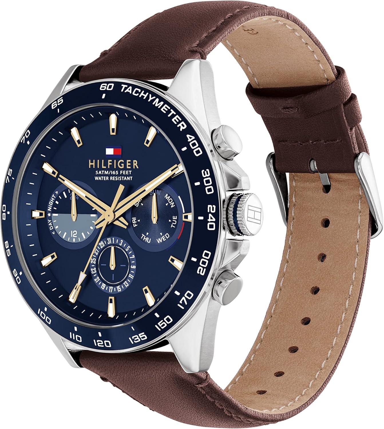 imageTommy Hilfiger Mens Stainless Steel Quartz WatchesBlue Brown