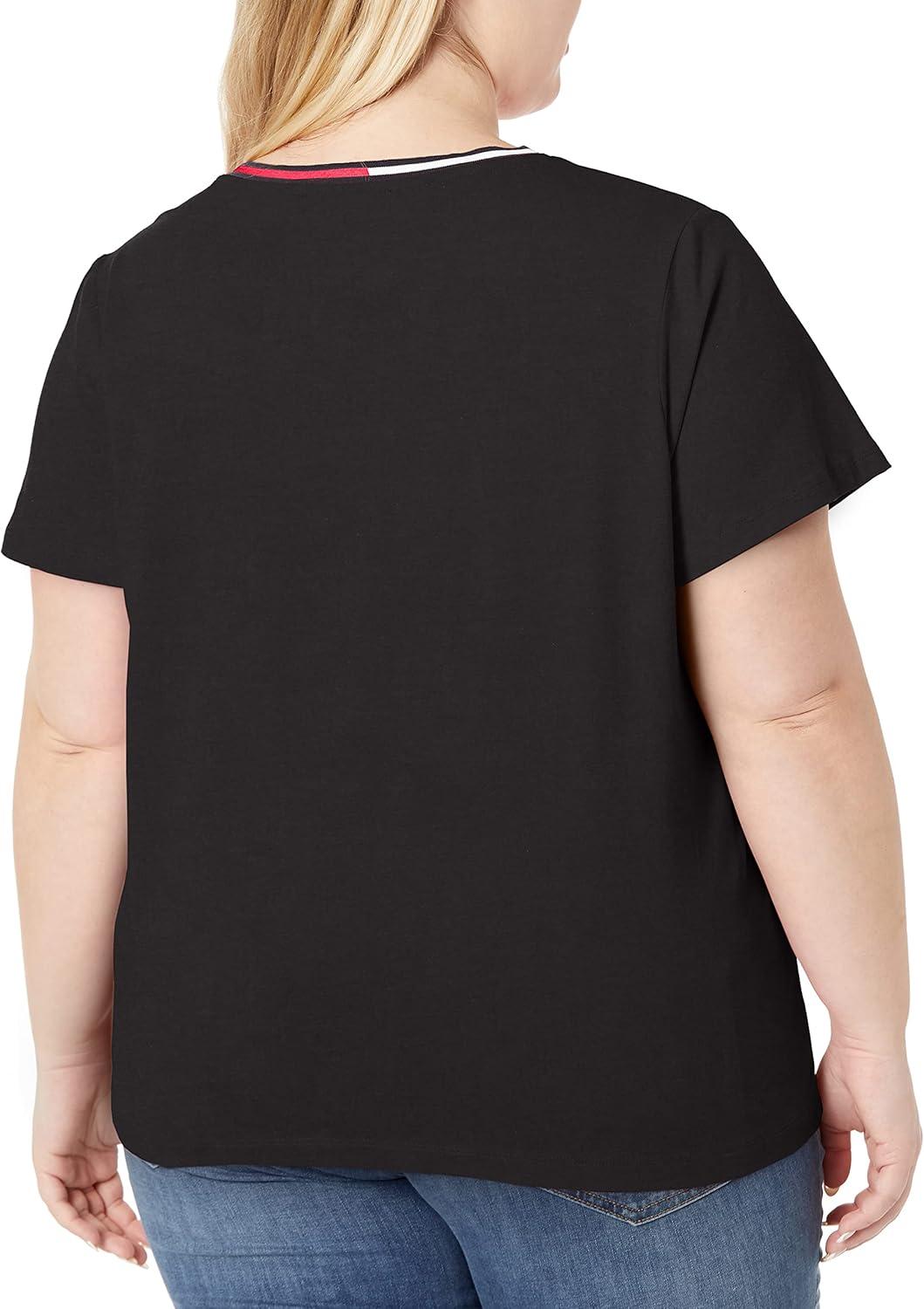 imageTommy Hilfiger Plus Size Short Sleeve Solid VNeck TeeSky Captain