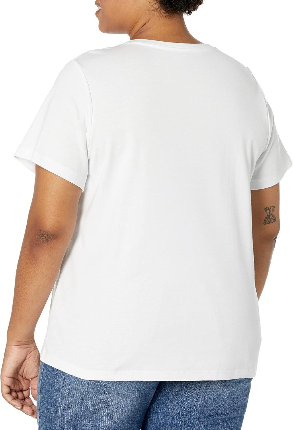 imageTommy Hilfiger Plus Size Short Sleeve Solid VNeck TeeWhite