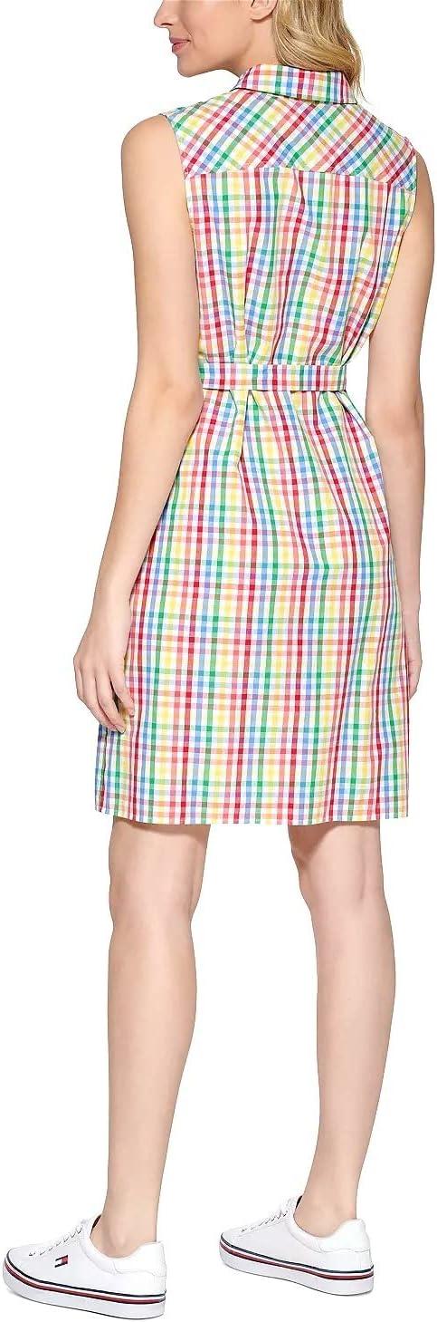 imageTommy Hilfiger Sleeveless Gingham ShirtdressGardenia Checkered