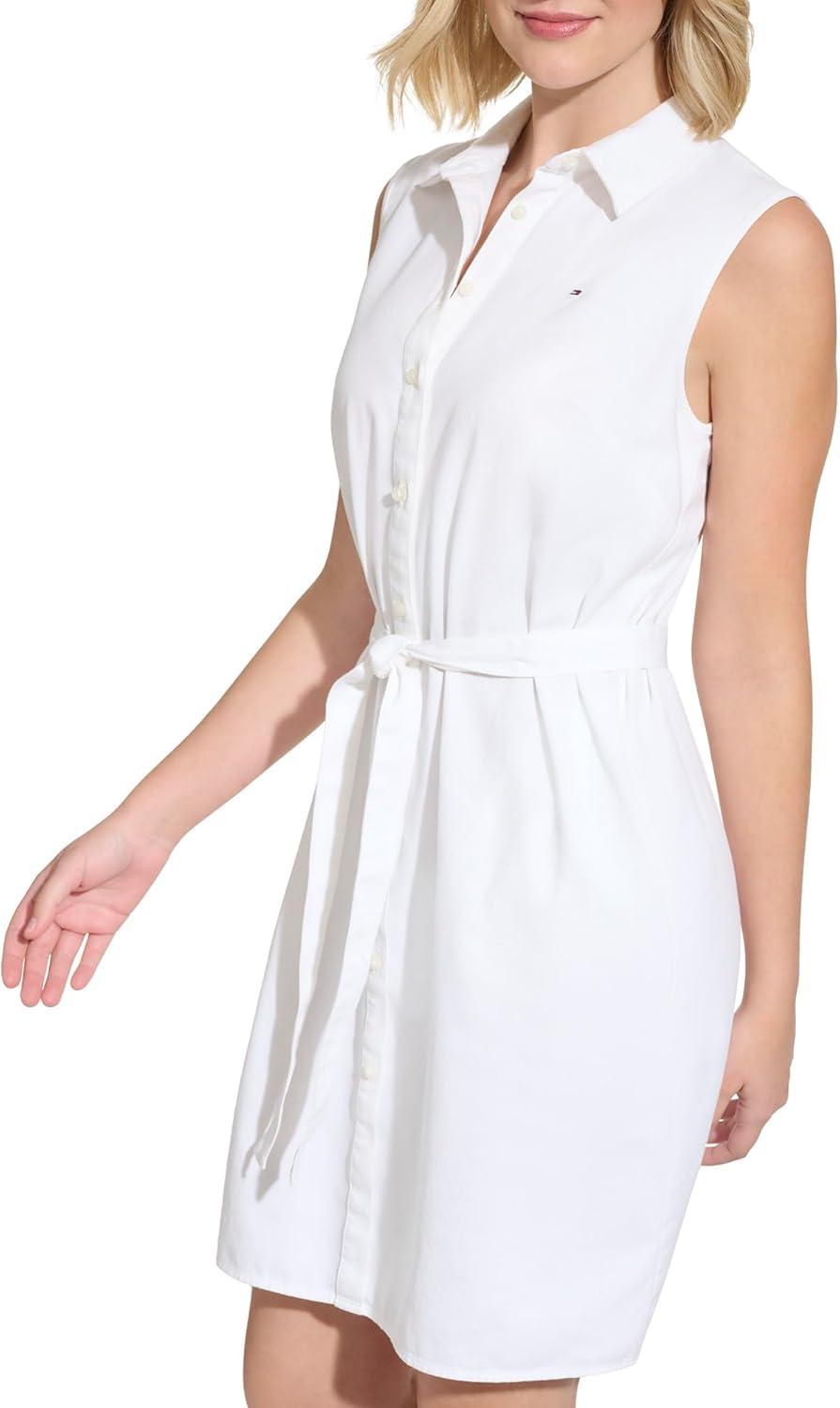 imageTommy Hilfiger Sleeveless Gingham ShirtdressIvory