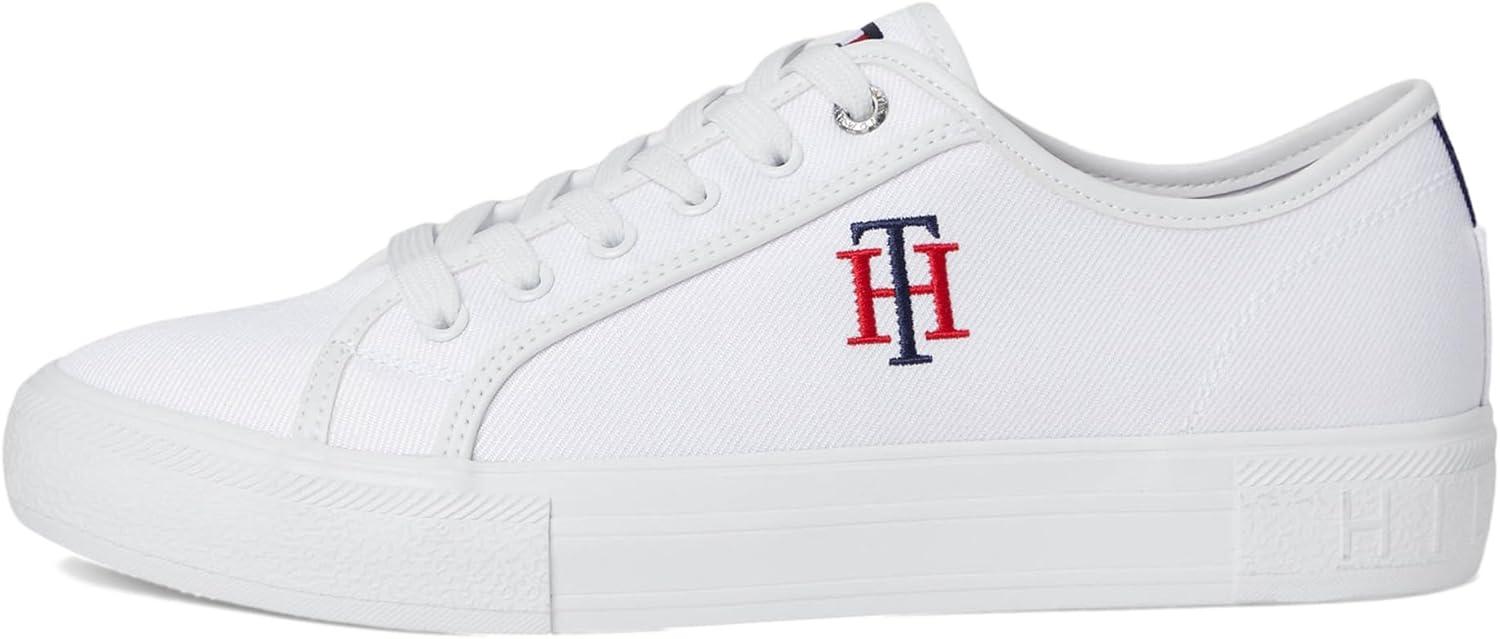 imageTommy Hilfiger Womens Alezya SneakersWhite Stripe Multi