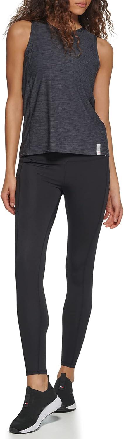 imageTommy Hilfiger Womens Basic Crewneck Performance Tank TopBlack