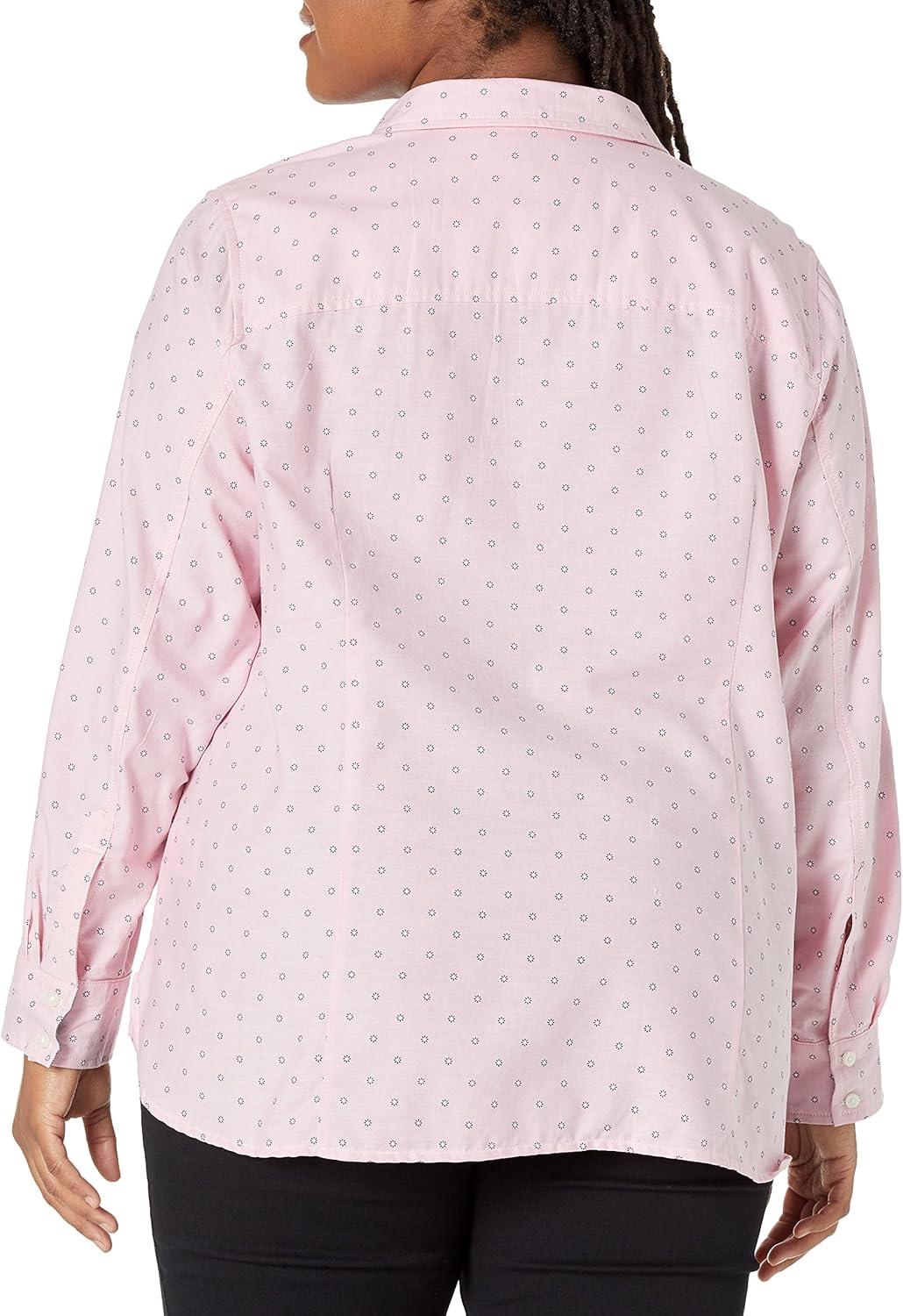 imageTommy Hilfiger Womens Button Down Long Sleeve Collared Shirt with Chest PocketDaisy Floral