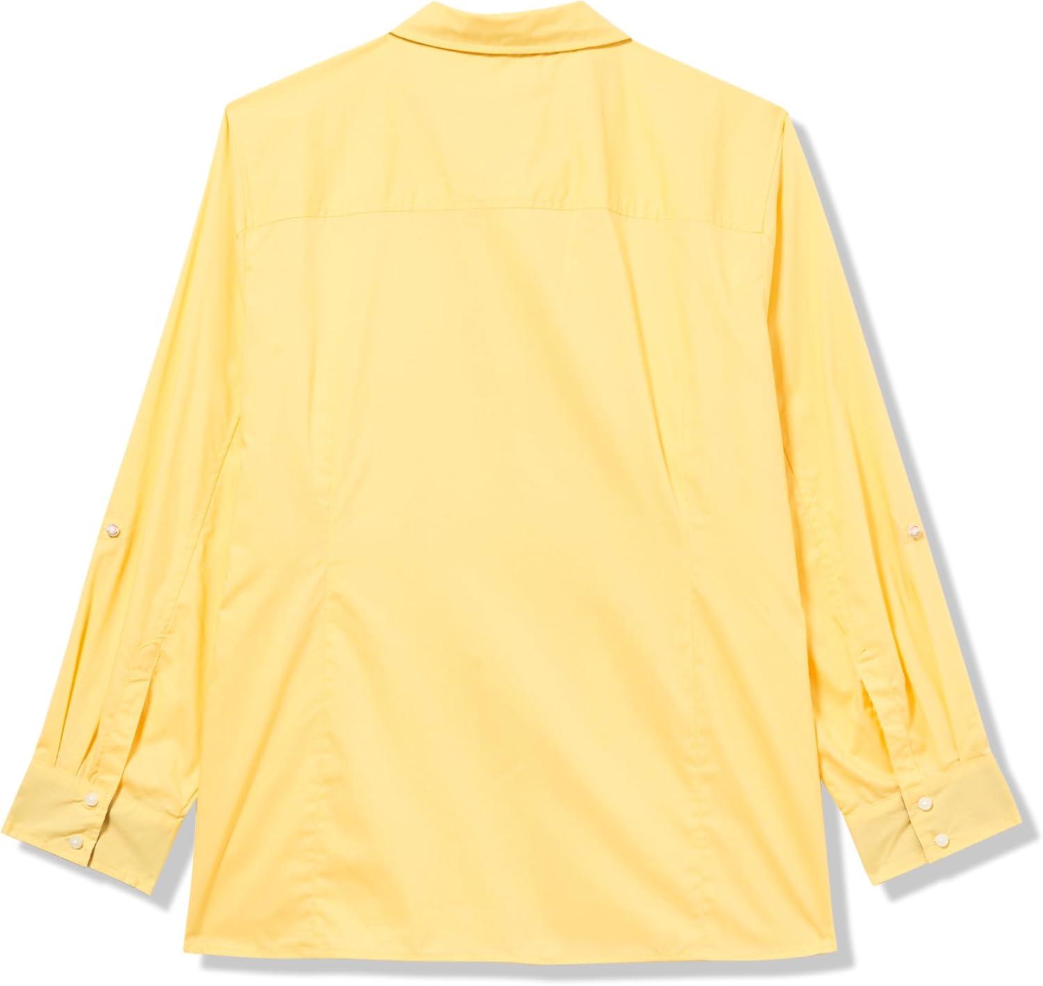 imageTommy Hilfiger Womens Button Down Long Sleeve Collared Shirt with Chest PocketSnapdragon
