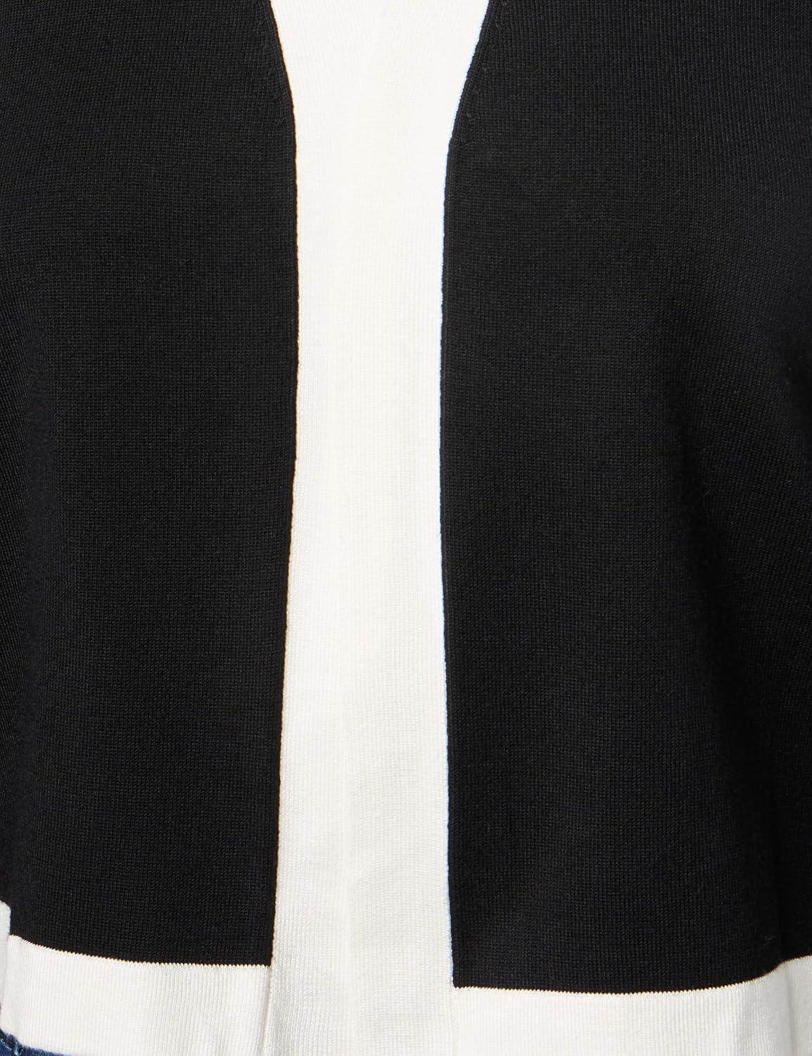 imageTommy Hilfiger Womens Button Sleeve ShrugBlackIvory