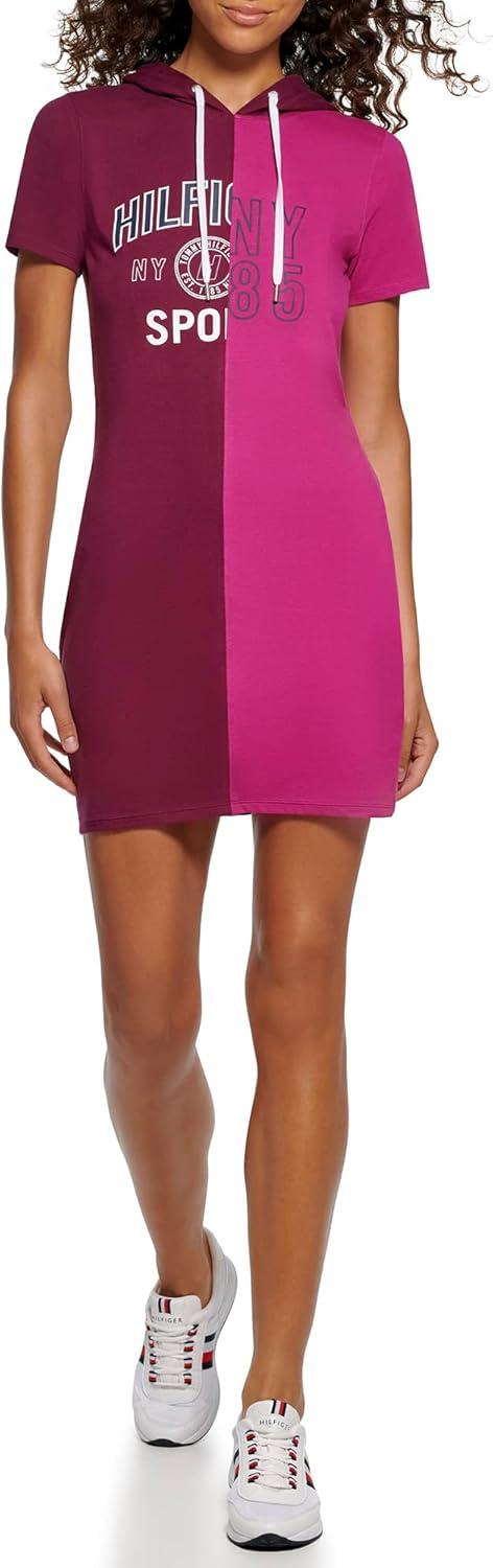 imageTommy Hilfiger Womens Crew Neck TShirt DressCrushed Grape