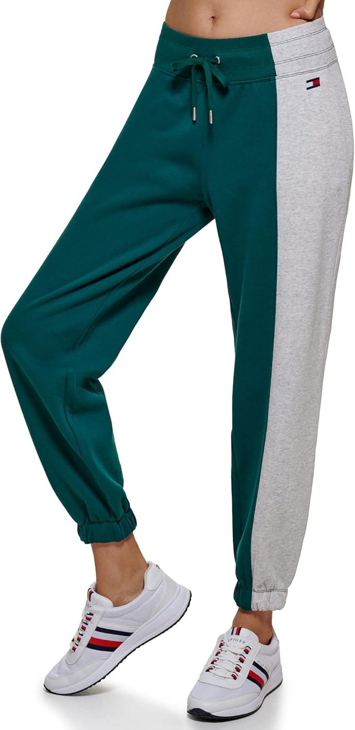 imageTommy Hilfiger Womens Full Leg Logo Fleece Jogger SweatpantsBotanical