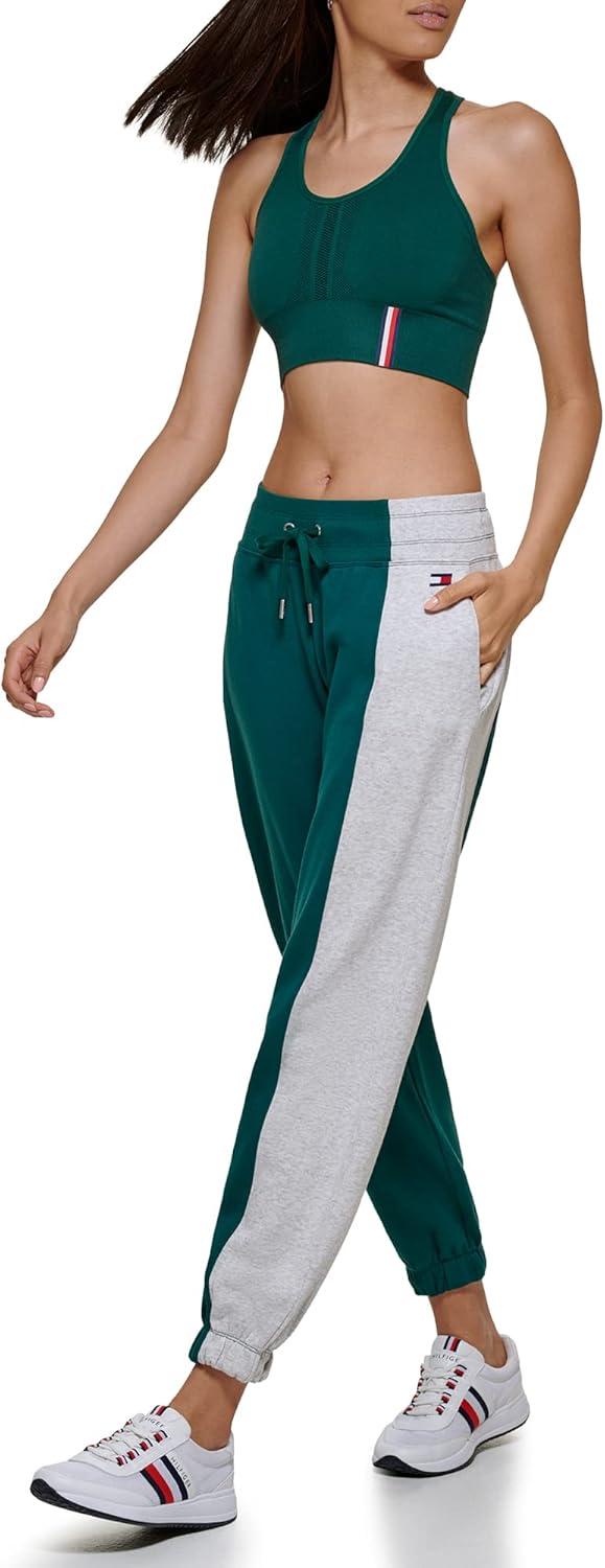 imageTommy Hilfiger Womens Full Leg Logo Fleece Jogger SweatpantsBotanical