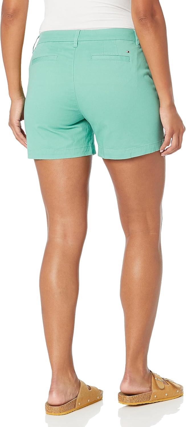 imageTommy Hilfiger Womens Hollywood Mid Rise Business Casual Chino ShortsCrme De Menthe