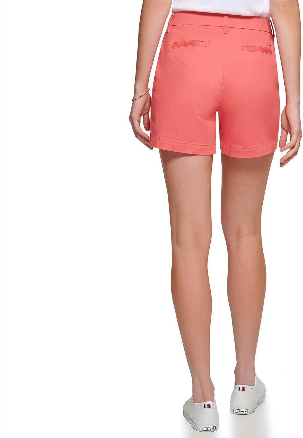 imageTommy Hilfiger Womens Hollywood Mid Rise Business Casual Chino ShortsCrme De Menthe