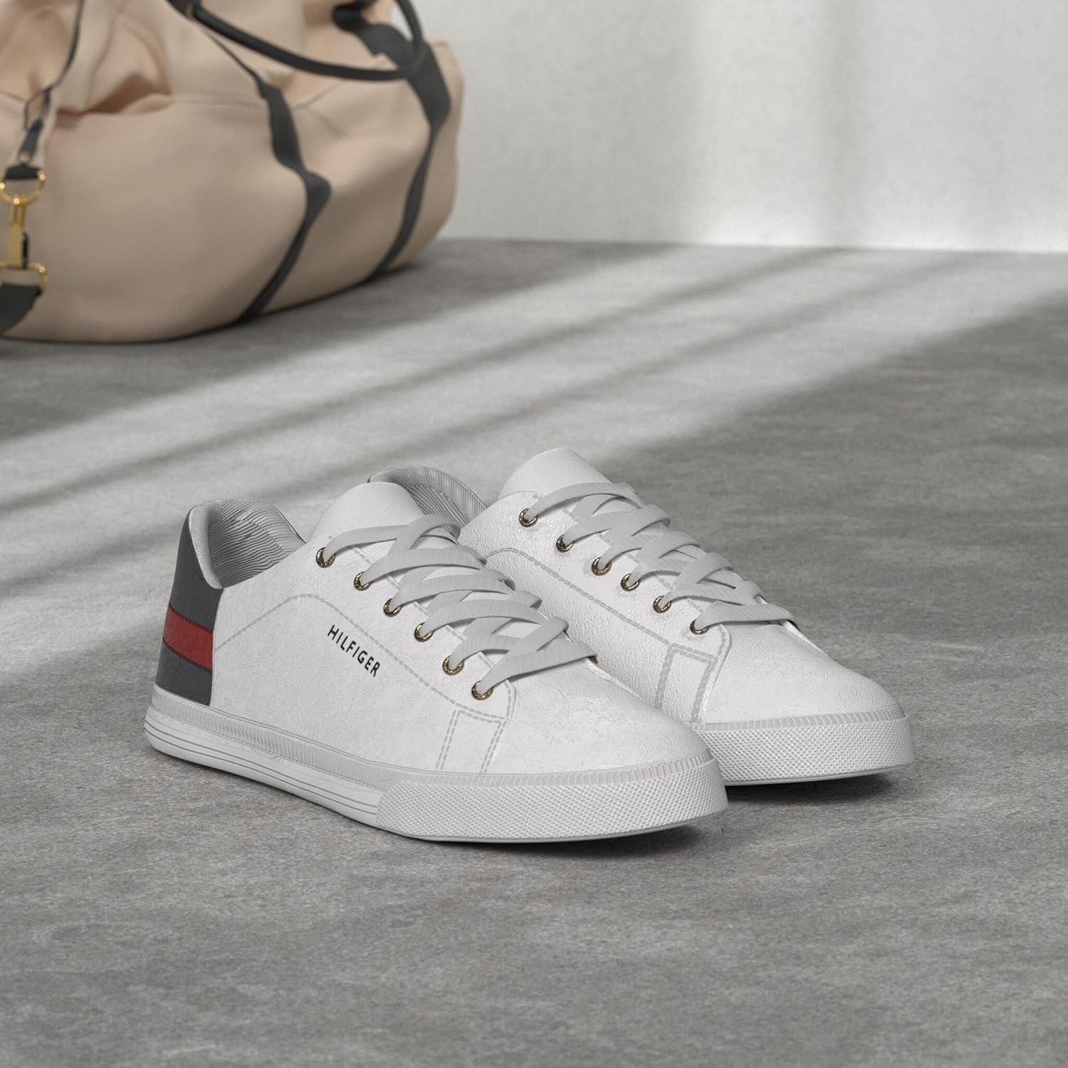 imageTommy Hilfiger Womens LADDIN SneakerWhiteRedDeep Baltic