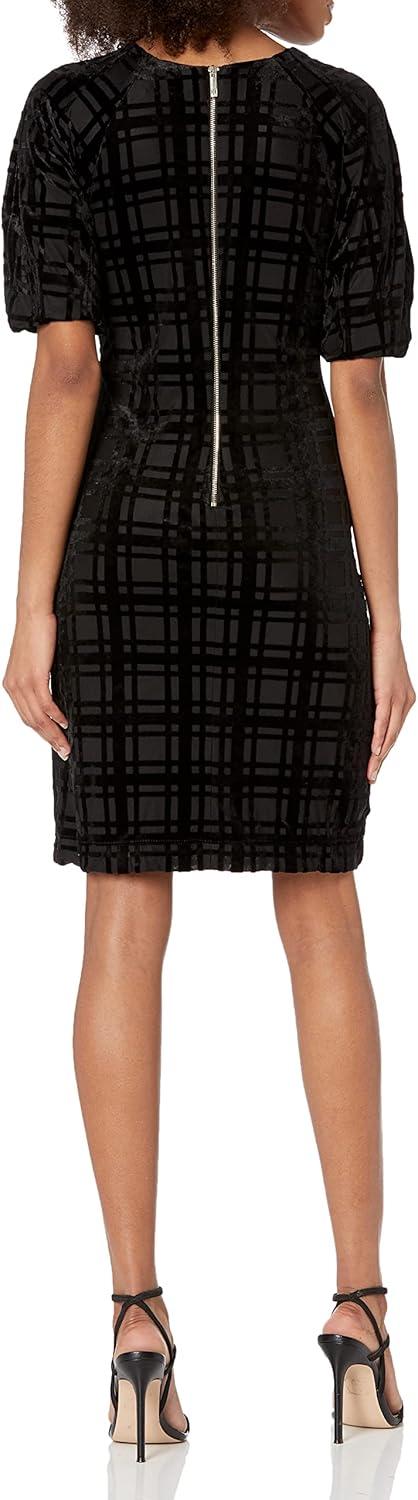 imageTommy Hilfiger Womens Lace Trim Short Sleeve Shift DressBlack 01