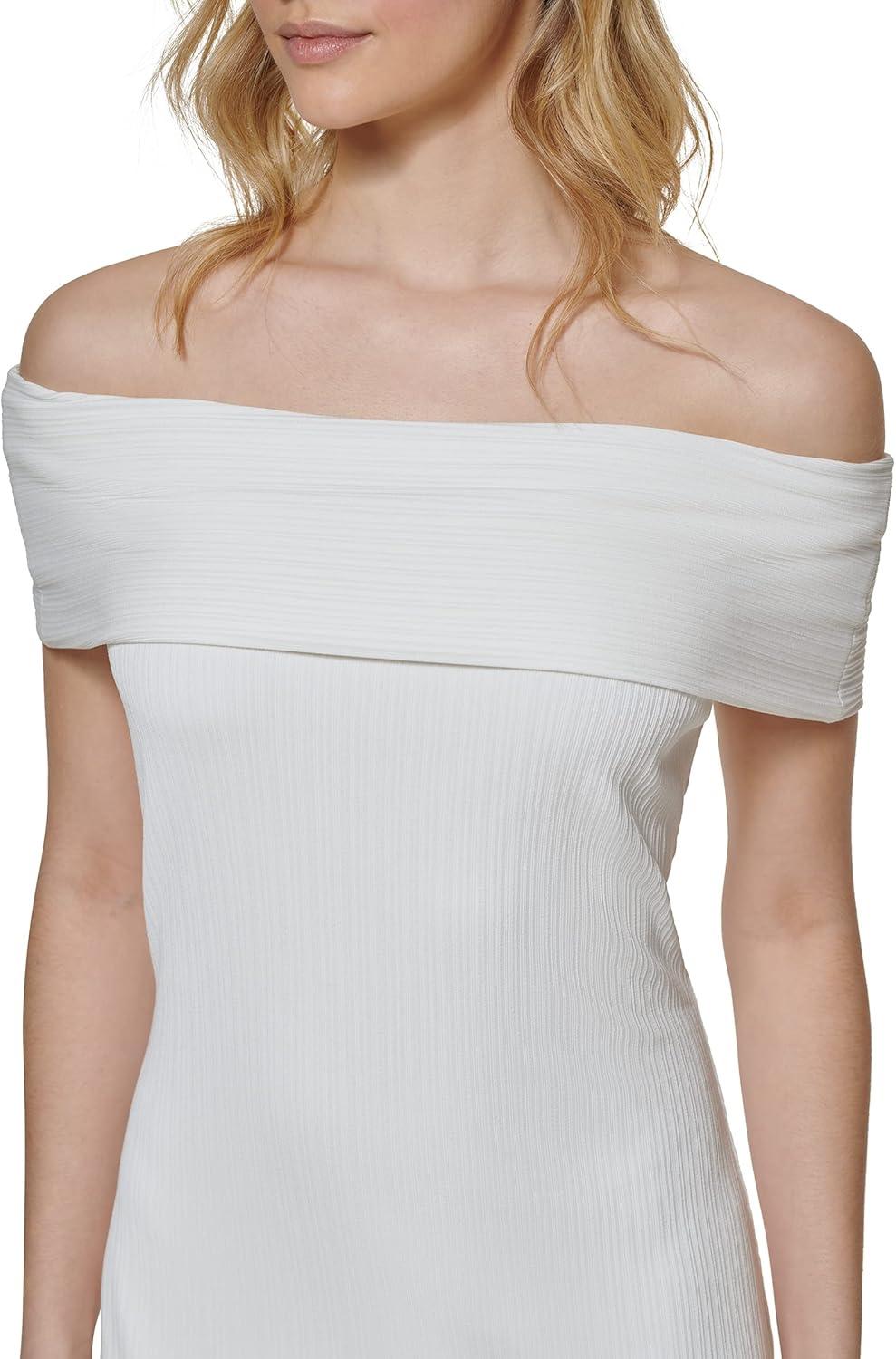imageTommy Hilfiger Womens Off Shoulder Sheath DressIvory