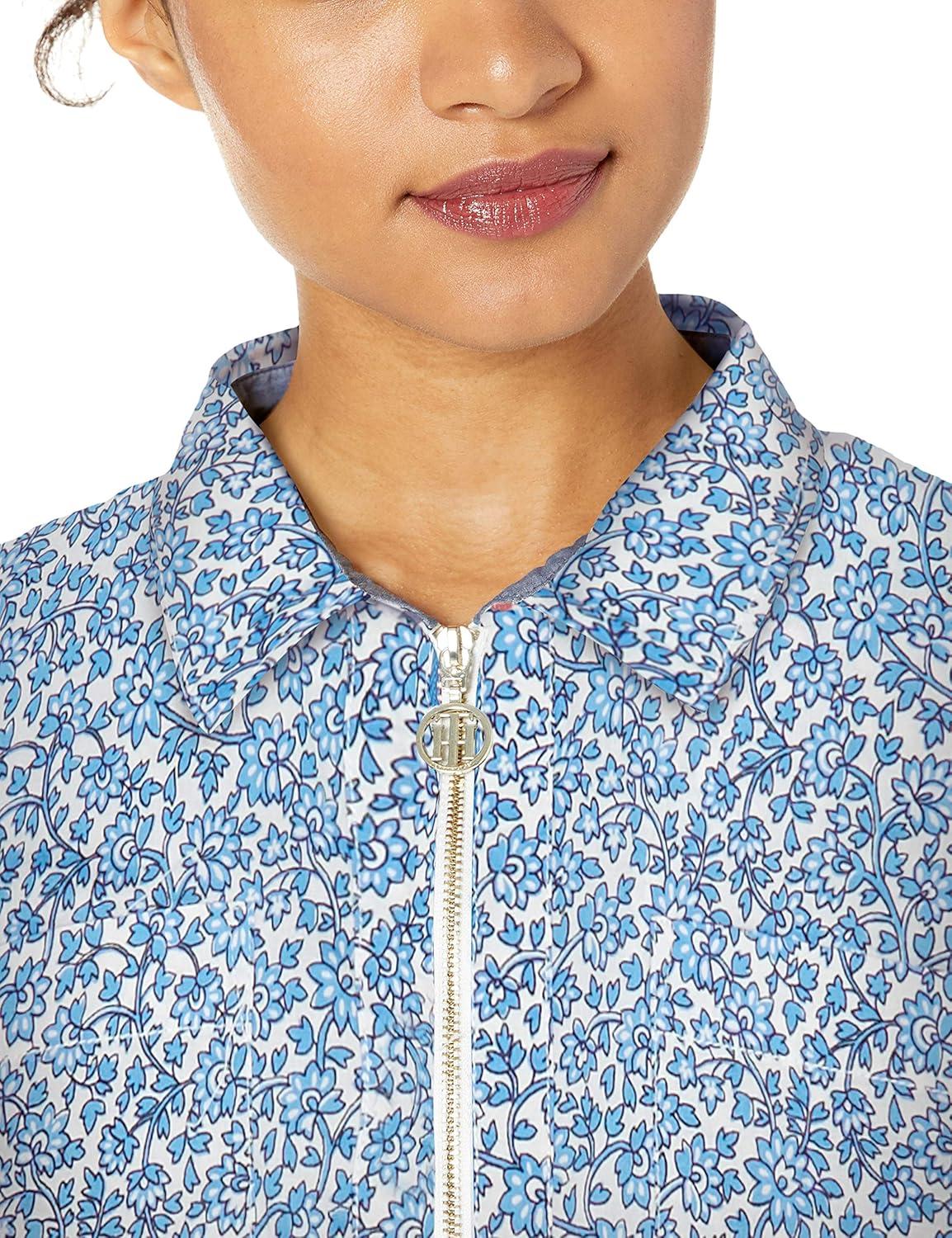 imageTommy Hilfiger Womens Solid Short Sleeve Pique Polo ShirtFrench Blue