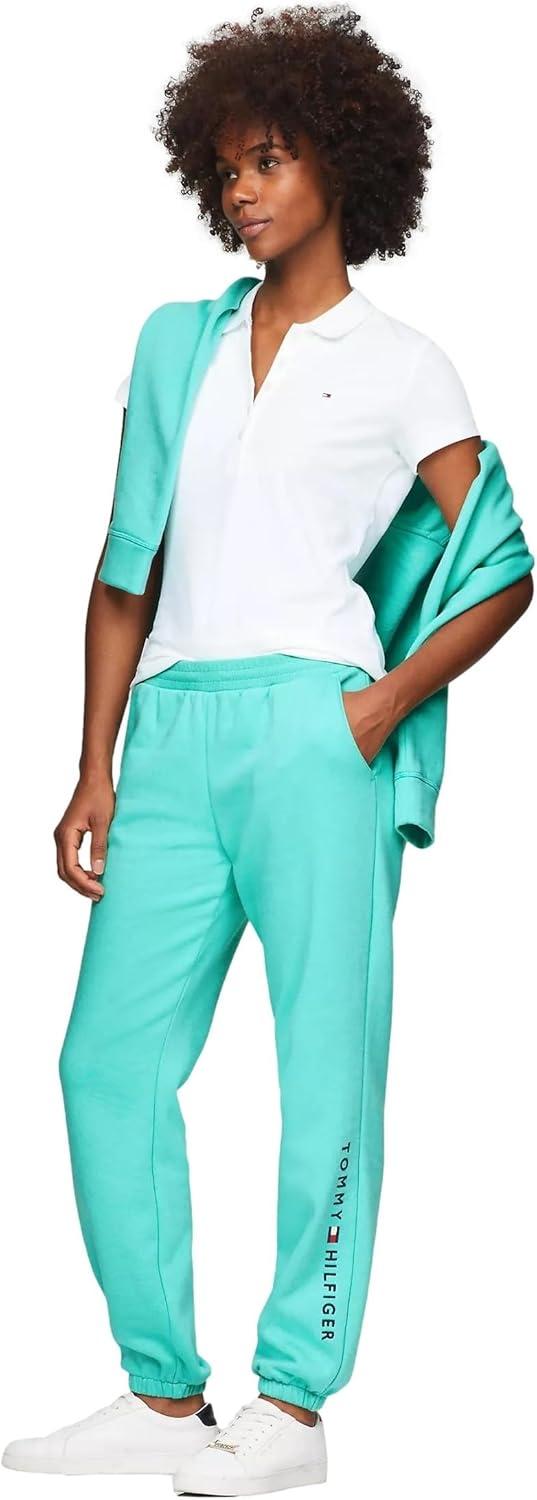 imageTommy Hilfiger Womens Tapered Fleece Jogger SweatpantsAmbitious Green