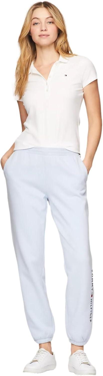 imageTommy Hilfiger Womens Tapered Fleece Jogger SweatpantsBreezy Blue