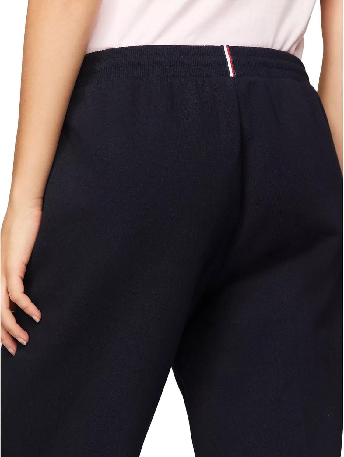 imageTommy Hilfiger Womens Tapered Fleece Jogger SweatpantsDesert Sky Navy