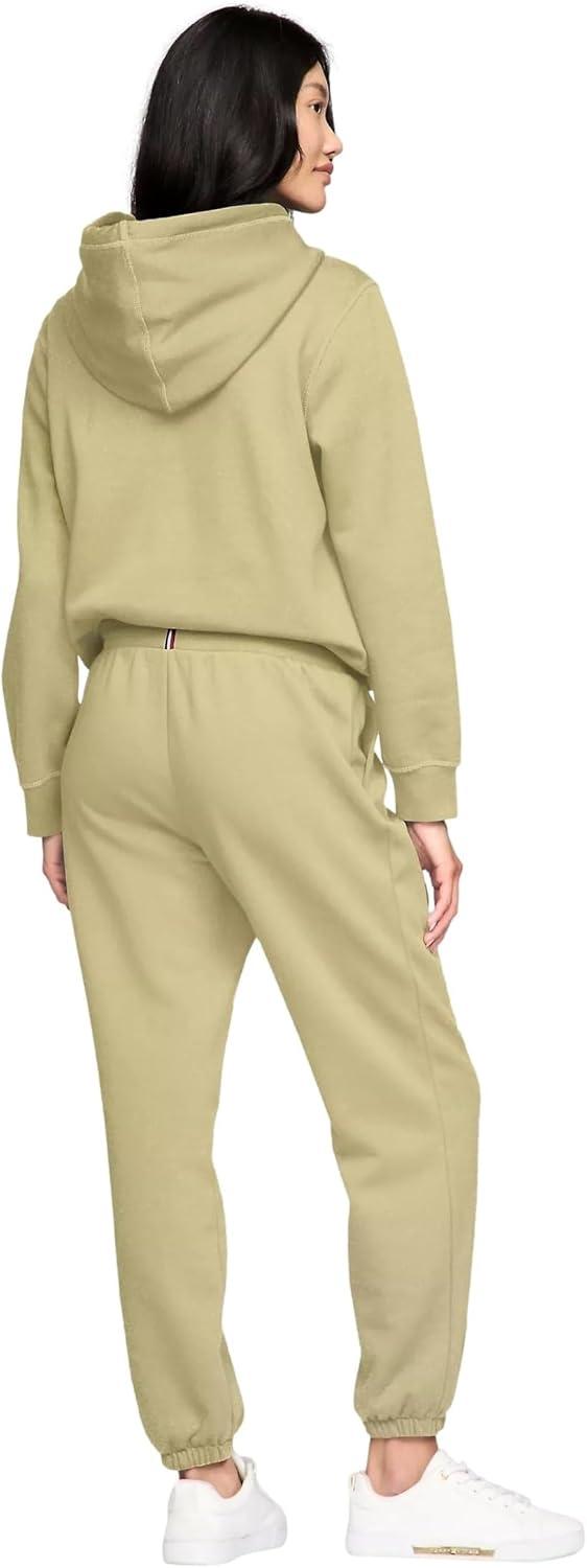 imageTommy Hilfiger Womens Tapered Fleece Jogger SweatpantsFaded Olive