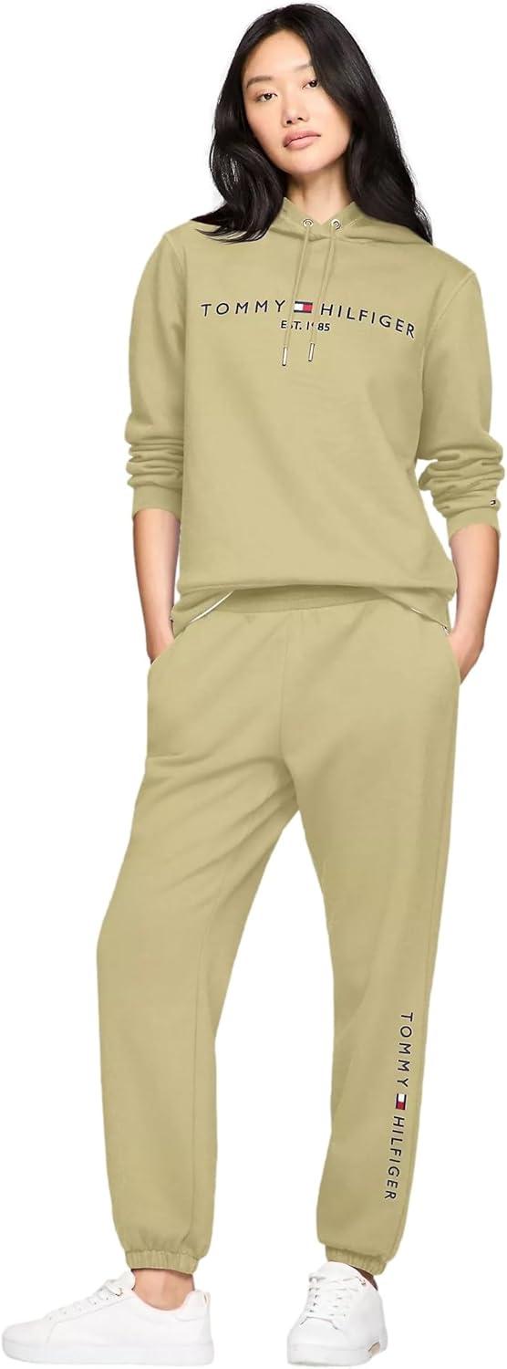 imageTommy Hilfiger Womens Tapered Fleece Jogger SweatpantsFaded Olive