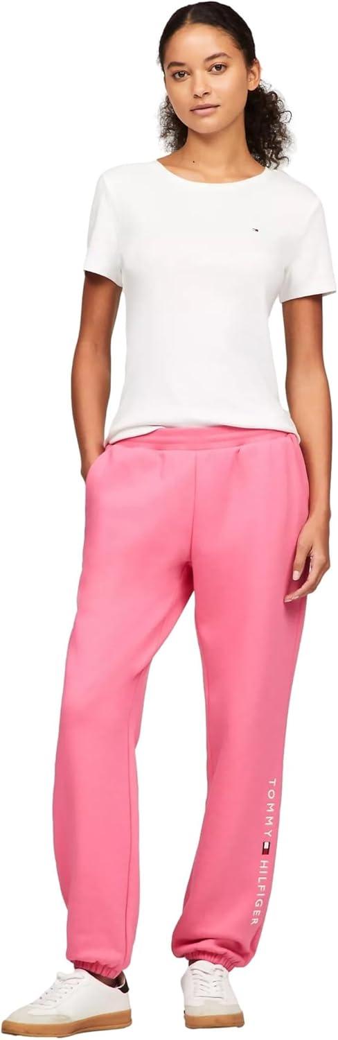 imageTommy Hilfiger Womens Tapered Fleece Jogger SweatpantsFandango Pink