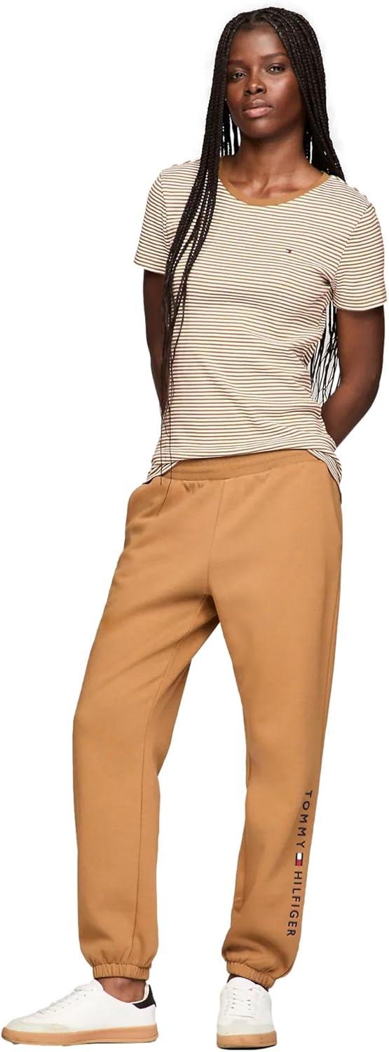 imageTommy Hilfiger Womens Tapered Fleece Jogger SweatpantsGolden Rays