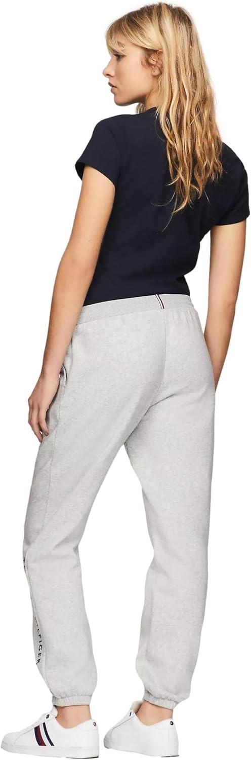 imageTommy Hilfiger Womens Tapered Fleece Jogger SweatpantsSmoke Grey Heather