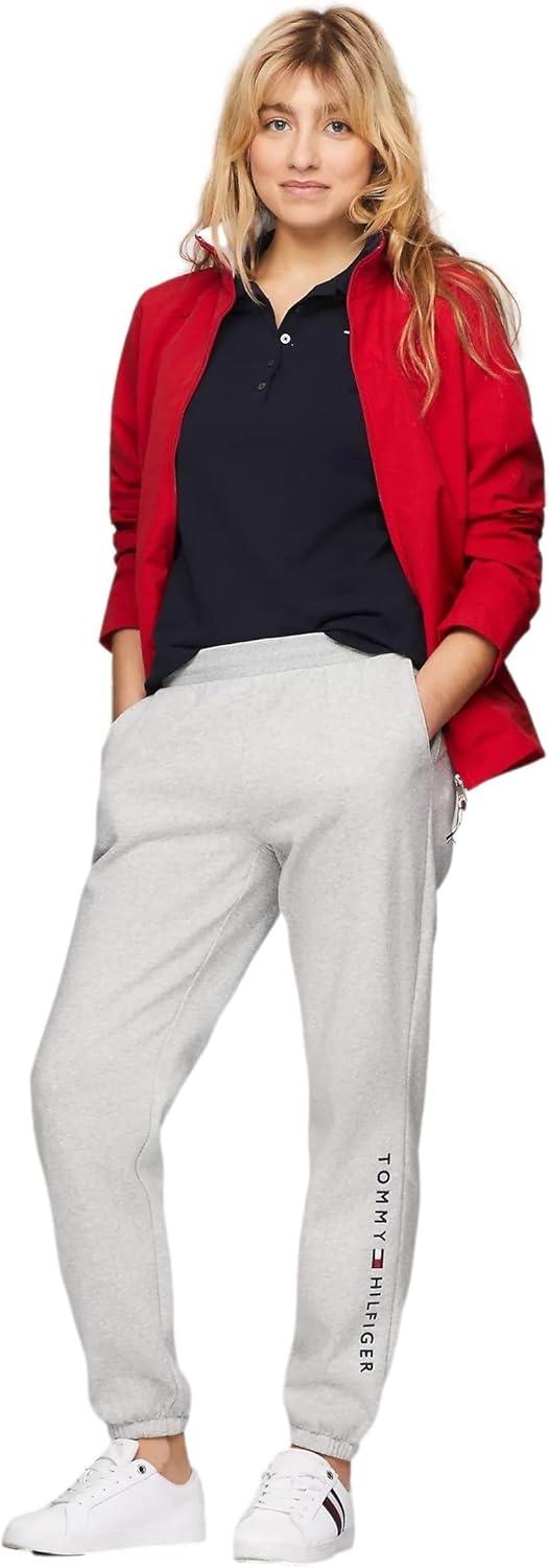 imageTommy Hilfiger Womens Tapered Fleece Jogger SweatpantsSmoke Grey Heather