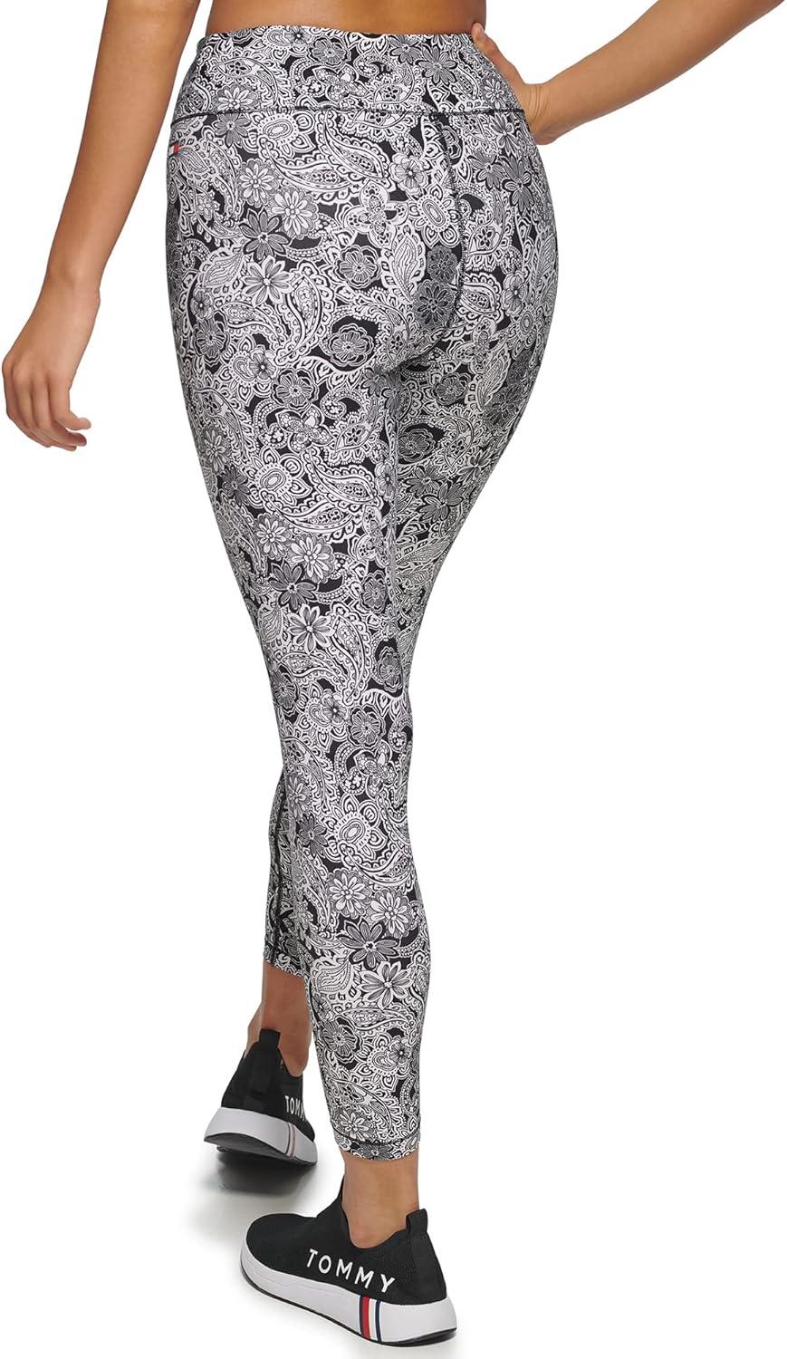 imageTommy Hilfiger Womens Twist Front High Rise 78 LeggingBlack Combo