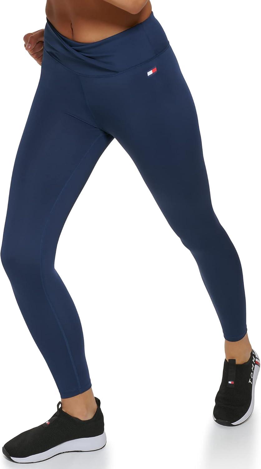 imageTommy Hilfiger Womens Twist Front High Rise 78 LeggingNavy