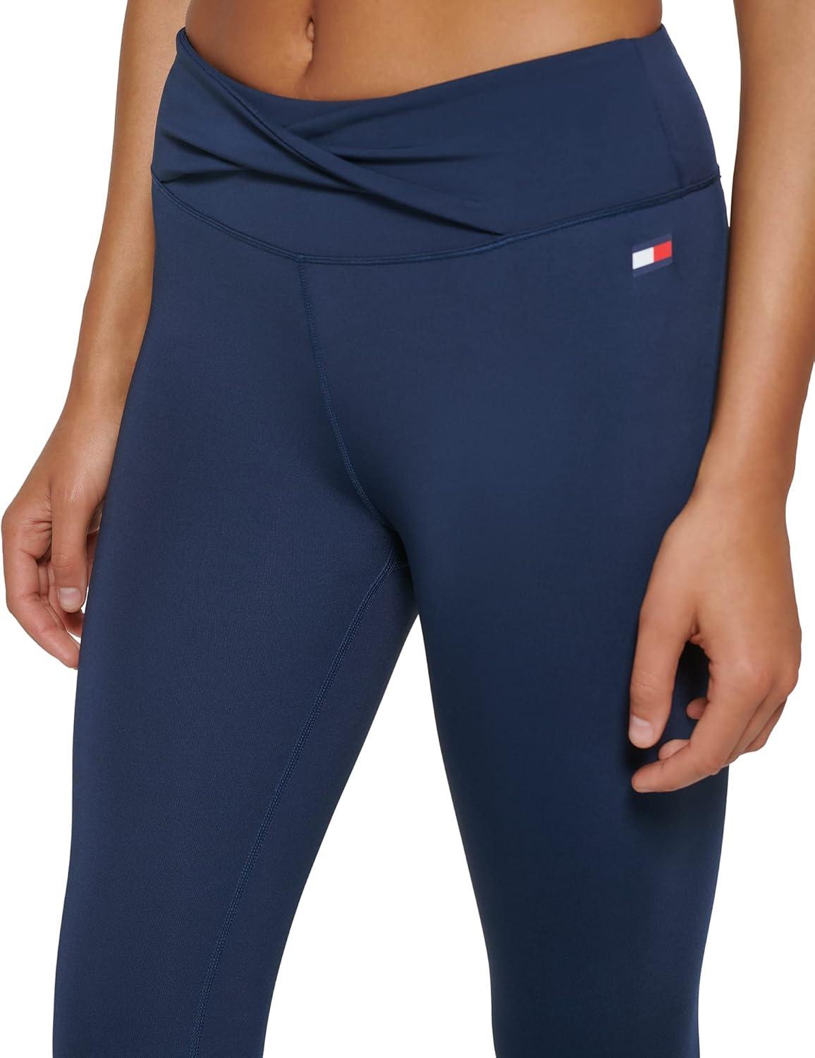 imageTommy Hilfiger Womens Twist Front High Rise 78 LeggingNavy