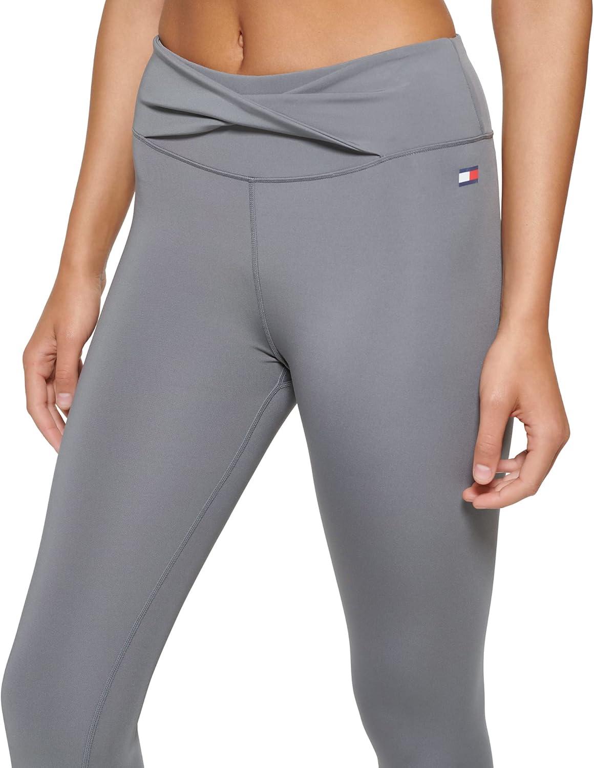 imageTommy Hilfiger Womens Twist Front High Rise 78 LeggingSteel Grey