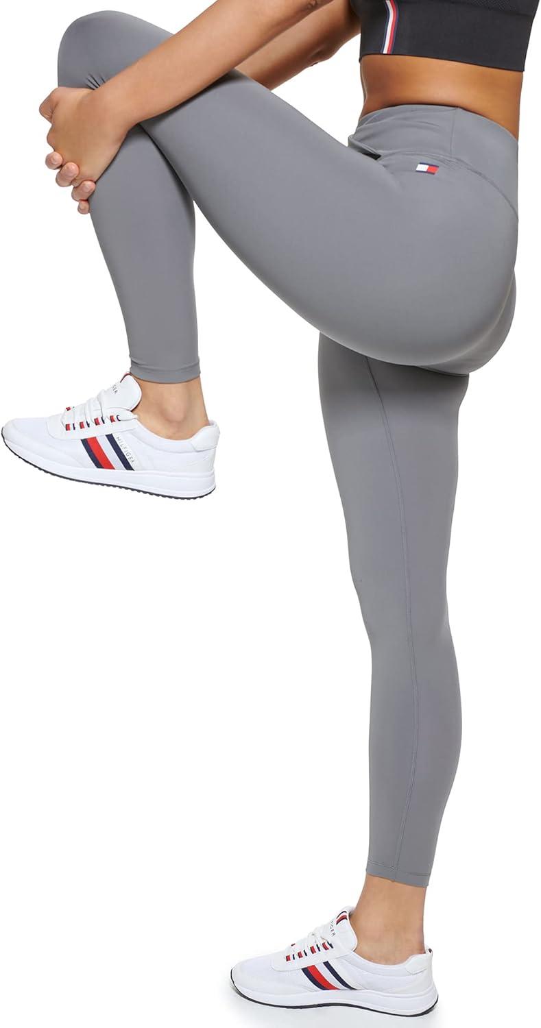 imageTommy Hilfiger Womens Twist Front High Rise 78 LeggingSteel Grey