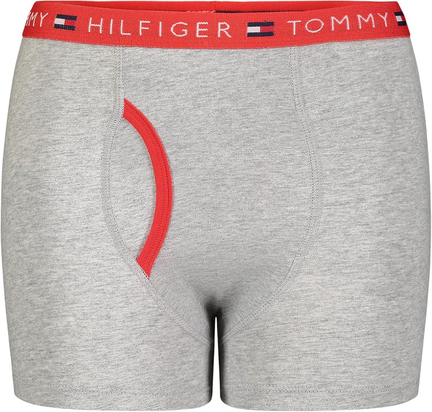 imageTommy Hilfiger boys Boxer Brief UnderwearSolid GreyNavy 2pack