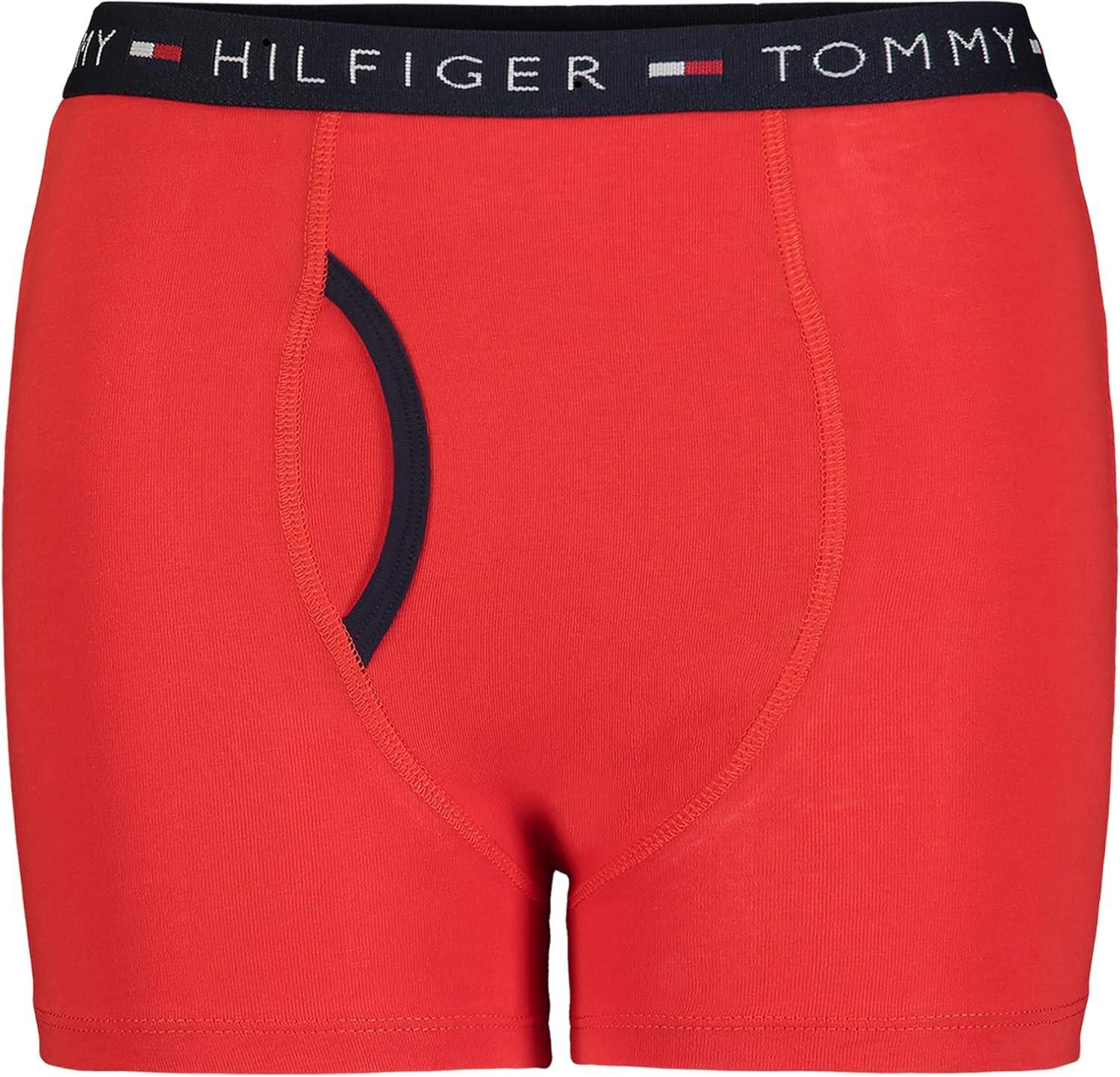 imageTommy Hilfiger boys Boxer Brief UnderwearSolid NavyRed 2pack